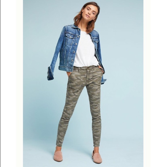 Anthropologie Camouflage Ankle Pants - Picture 1 of 8